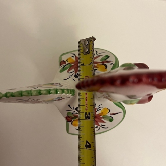 Portuguese Ceramic Rooster Handpainted, White with red, green and yellow - Picture 4 of 4